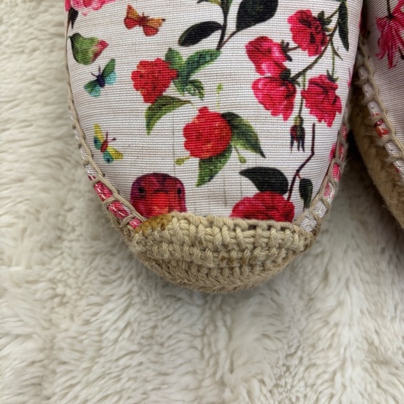 Rampage Women's Floral Bird Print Espadrilles Loafers Pink and Blue Size 9 - Picture 8 of 14